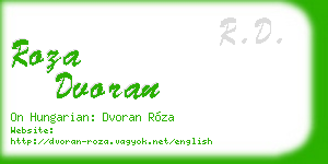 roza dvoran business card